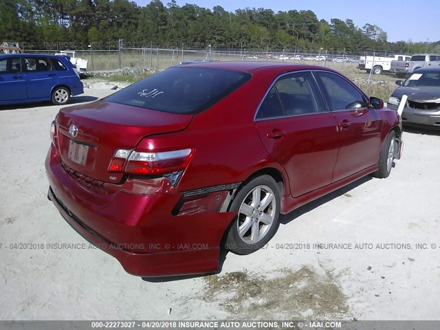 4T1BK46K17U024440 - 2007 TOYOTA CAMRY NEW GENERAT LE/XLE/SE BURGUNDY photo 4