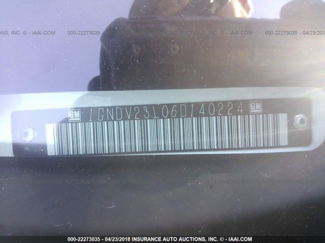 1GNDV23L06D140224 - 2006 CHEVROLET UPLANDER LS WHITE photo 9