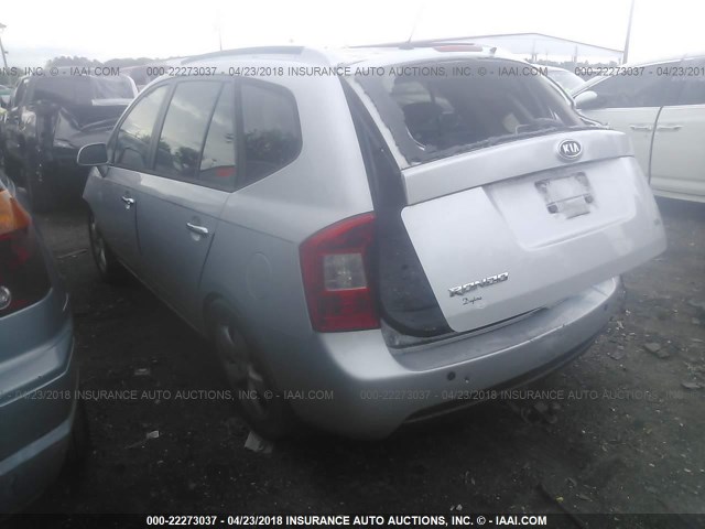 KNAFG525977029491 - 2007 KIA RONDO LX/EX SILVER photo 3