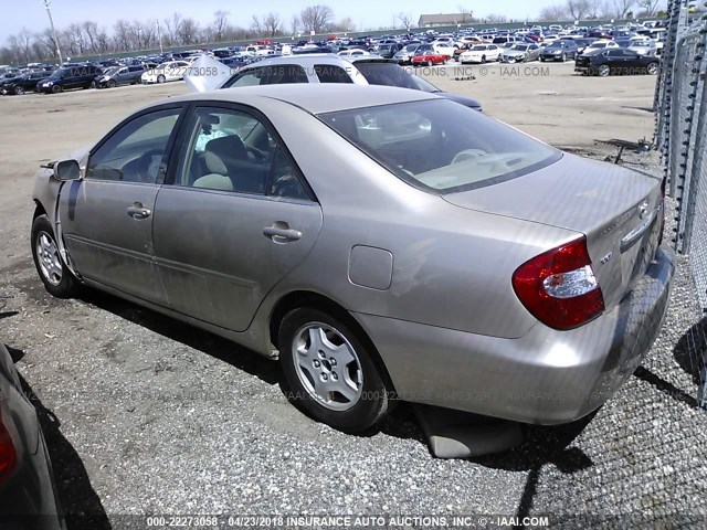 4T1BF32KX3U053434 - 2003 TOYOTA CAMRY LE/XLE/SE ოქროსფერი ფოტო 3