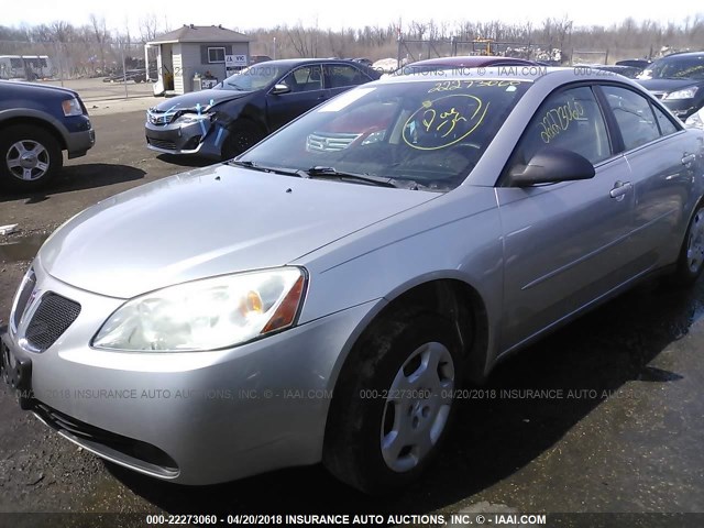 1G2ZF55B564267928 - 2006 PONTIAC G6 SE SILVER photo 2