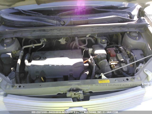 JTLKT324650207358 - 2005 TOYOTA SCION XB SILVER photo 10