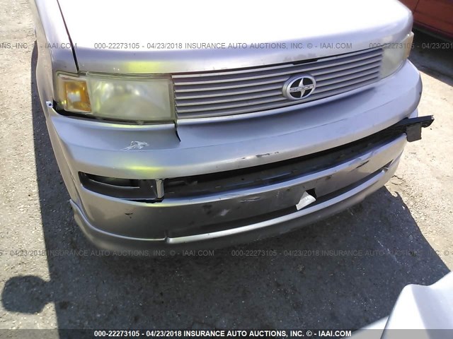 JTLKT324650207358 - 2005 TOYOTA SCION XB SILVER photo 6