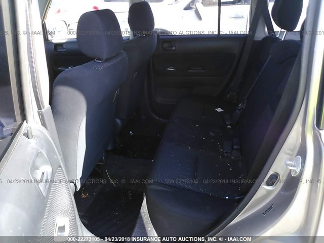 JTLKT324650207358 - 2005 TOYOTA SCION XB SILVER photo 8