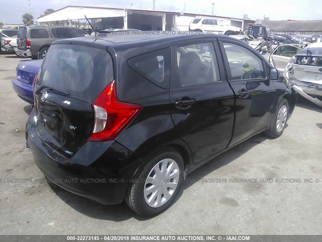 3N1CE2CP3EL410355 - 2014 NISSAN VERSA NOTE S/S PLUS/SV/SL BLACK photo 4