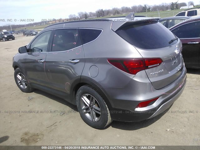 5XYZU3LB8HG407418 - 2017 HYUNDAI SANTA FE SPORT  GRAY photo 3