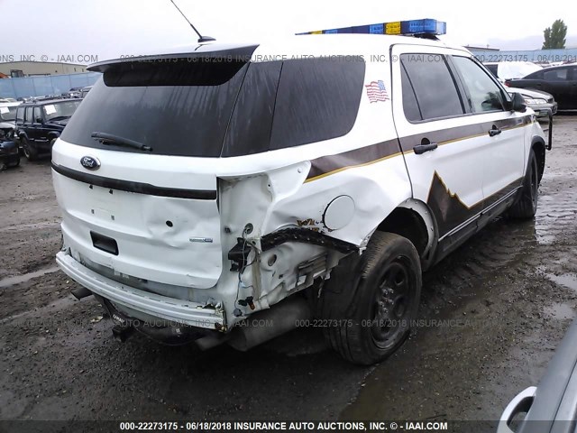 1FM5K8AR0DGA13481 - 2013 FORD EXPLORER POLICE INTERCEPTOR WHITE photo 4