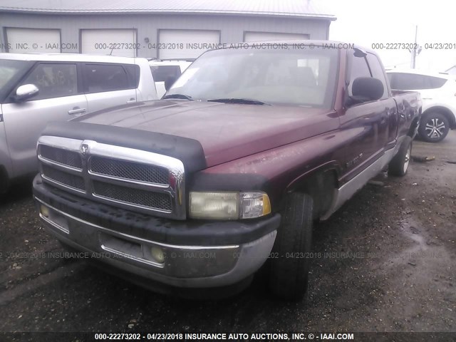 3B7HC13Z31G180128 - 2001 DODGE RAM 1500 MAROON photo 2