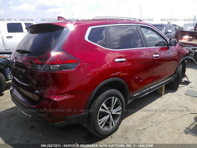 5N1AT2MTXHC786326 - 2017 NISSAN ROGUE S/SL RED photo 4