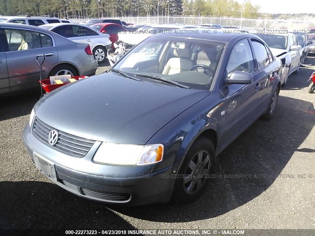 WVWMA23B3YP150243 - 2000 VOLKSWAGEN PASSAT GLS Dark Blue photo 2