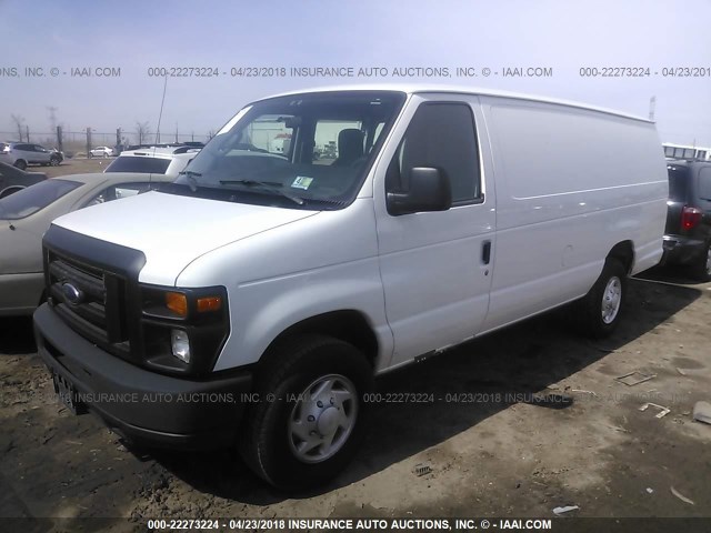 1FTSS3EL1BDA66608 - 2011 FORD ECONOLINE E350 SUPER DUTY VAN WHITE photo 2