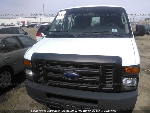 1FTSS3EL1BDA66608 - 2011 FORD ECONOLINE E350 SUPER DUTY VAN WHITE photo 6