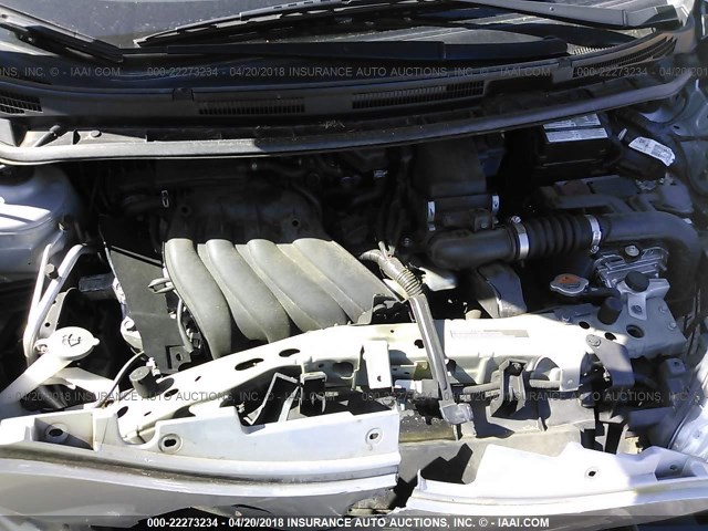 3N1CE2CP1EL381857 - 2014 NISSAN VERSA NOTE S/S PLUS/SV/SL GRAY photo 10