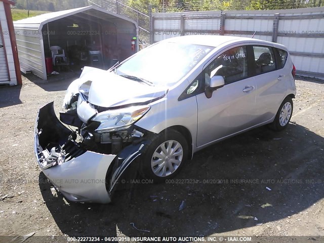 3N1CE2CP1EL381857 - 2014 NISSAN VERSA NOTE S/S PLUS/SV/SL GRAY photo 2