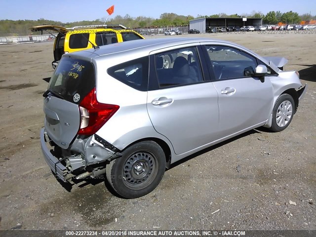 3N1CE2CP1EL381857 - 2014 NISSAN VERSA NOTE S/S PLUS/SV/SL GRAY photo 4