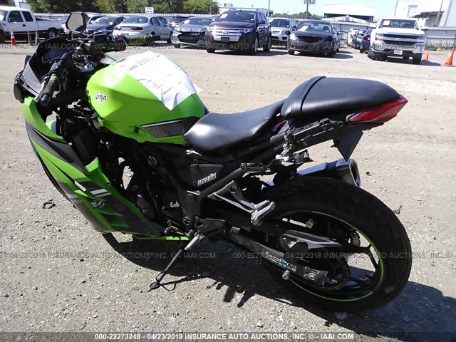 JKAEX8A10DDA06643 - 2013 KAWASAKI EX300 A GREEN photo 3