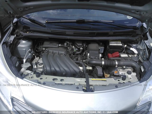 3N1CE2CP3EL385537 - 2014 NISSAN VERSA NOTE S/S PLUS/SV/SL GRAY photo 10