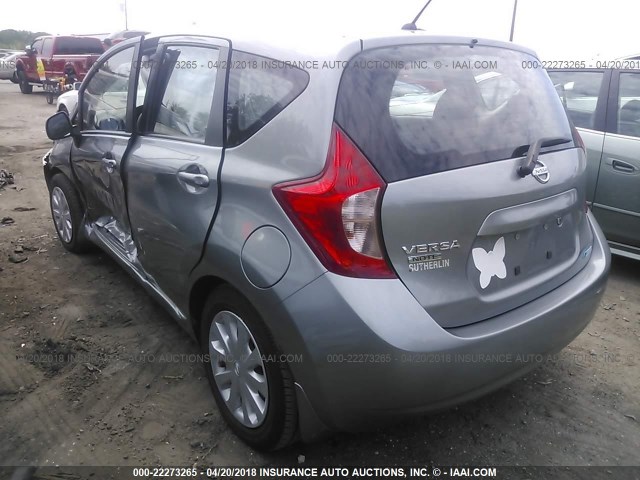 3N1CE2CP3EL385537 - 2014 NISSAN VERSA NOTE S/S PLUS/SV/SL GRAY photo 3
