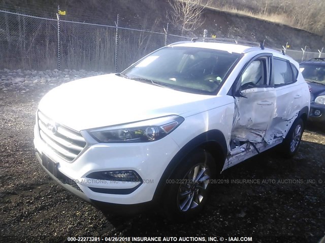 KM8J3CA44JU609189 - 2018 HYUNDAI TUCSON LIMITED/SPORT AND ECO/SE WHITE photo 2