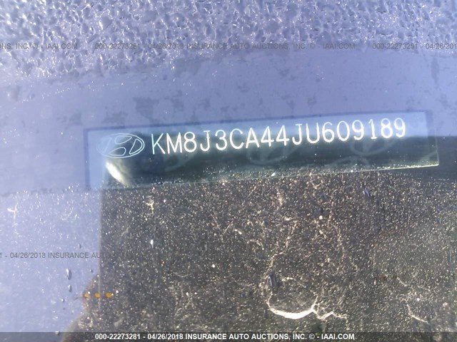 KM8J3CA44JU609189 - 2018 HYUNDAI TUCSON LIMITED/SPORT AND ECO/SE WHITE photo 9