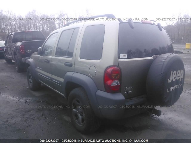 1J4GL48K53W706055 - 2003 JEEP LIBERTY SPORT/FREEDOM თაფლისფერი ფოტო 3