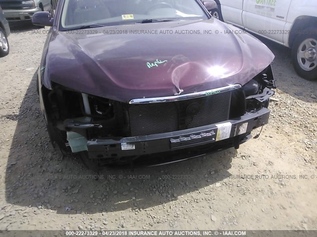 5NPEU46F76H102095 - 2006 HYUNDAI SONATA GLS/LX BURGUNDY photo 6