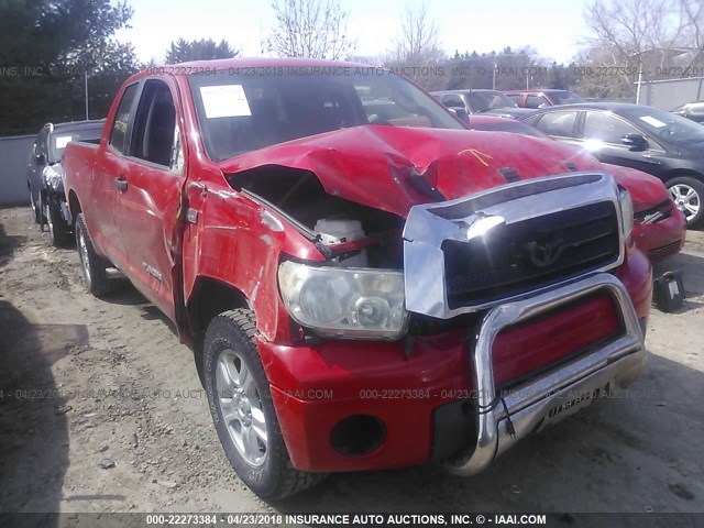 5TBBT54167S456066 - 2007 TOYOTA TUNDRA DOUBLE CAB SR5 RED photo 1