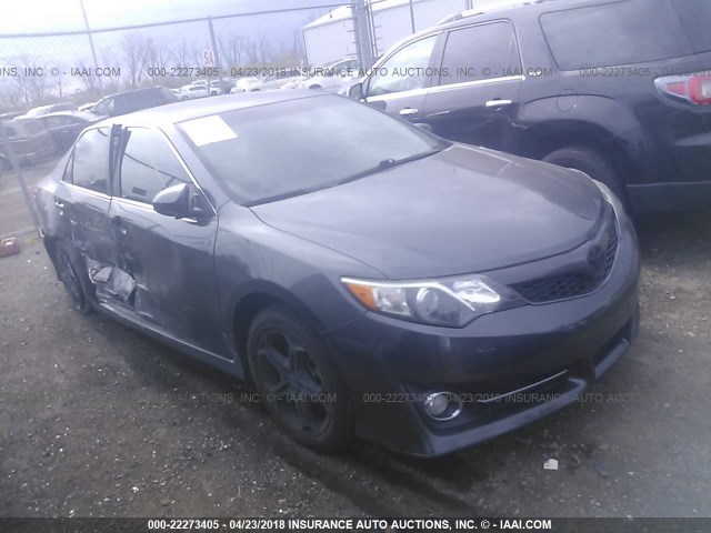 4T1BF1FK2CU114242 - 2012 TOYOTA CAMRY SE/LE/XLE GRAY photo 1