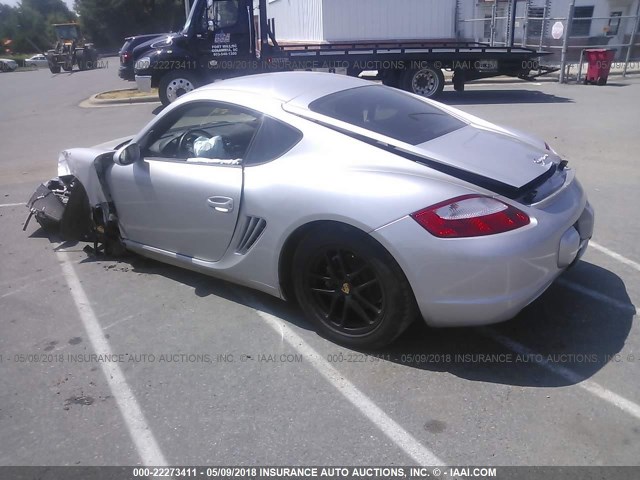 WP0AA29827U763680 - 2007 PORSCHE CAYMAN S SILVER photo 3