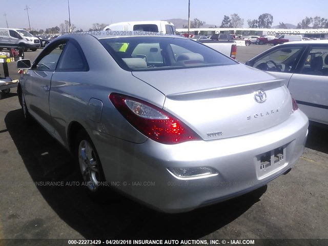 4T1CE30P27U757915 - 2007 TOYOTA CAMRY SOLARA SE/SLE SILVER photo 3