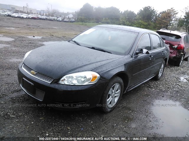 2G1WA5E34E1160796 - 2014 CHEVROLET IMPALA LIMITED LS BLACK photo 2