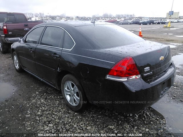 2G1WA5E34E1160796 - 2014 CHEVROLET IMPALA LIMITED LS BLACK photo 3