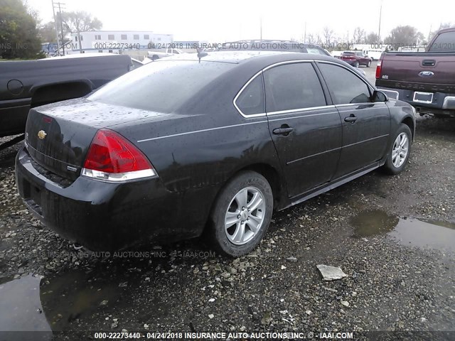 2G1WA5E34E1160796 - 2014 CHEVROLET IMPALA LIMITED LS BLACK photo 4