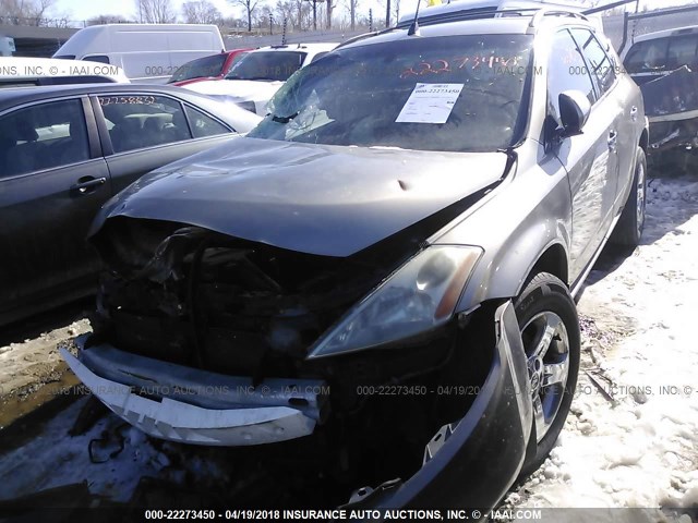 JN8AZ08W94W329872 - 2004 NISSAN MURANO SL/SE GRAY photo 2