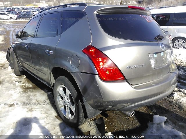 JN8AZ08W94W329872 - 2004 NISSAN MURANO SL/SE GRAY photo 3