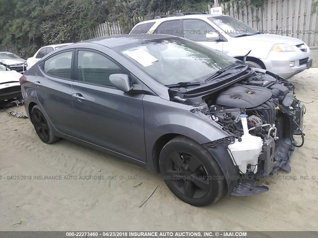 5NPDH4AE9CH087805 - 2012 HYUNDAI ELANTRA GLS/LIMITED GRAY photo 1