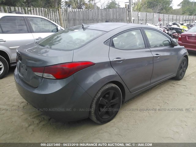 5NPDH4AE9CH087805 - 2012 HYUNDAI ELANTRA GLS/LIMITED GRAY photo 4