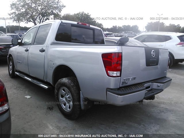 1N6BA07A16N546500 - 2006 NISSAN TITAN XE/SE/LE SILVER photo 3