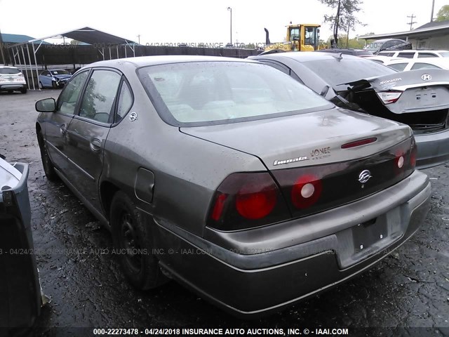 2G1WF52E339176851 - 2003 CHEVROLET IMPALA TAN photo 3