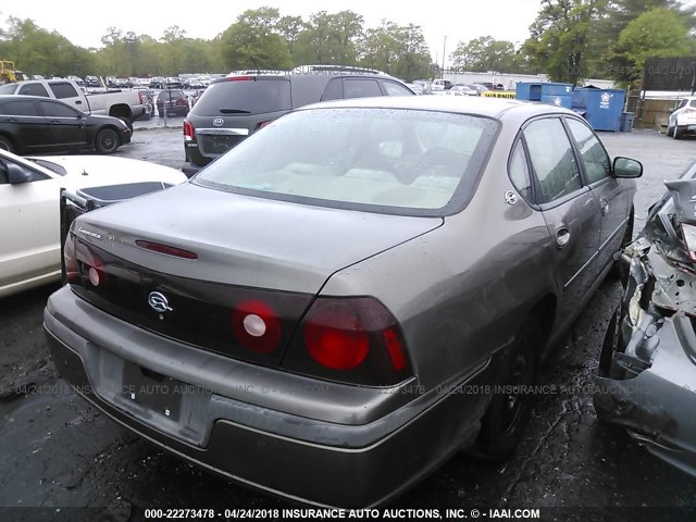 2G1WF52E339176851 - 2003 CHEVROLET IMPALA TAN photo 4