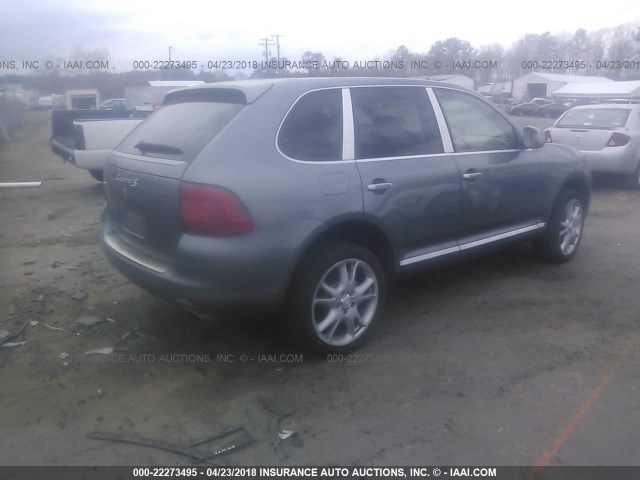 WP1AB29P95LA64228 - 2005 PORSCHE CAYENNE S GRAY photo 4