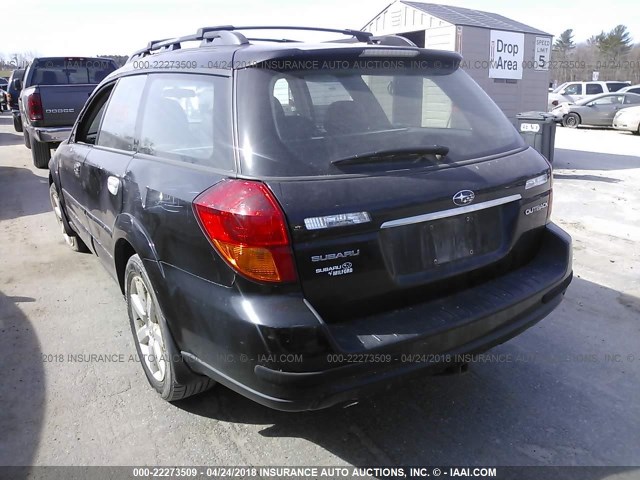 4S4BP62C066304672 - 2006 SUBARU OUTBACK OUTBACK 2.5I LIMITED BLACK photo 3