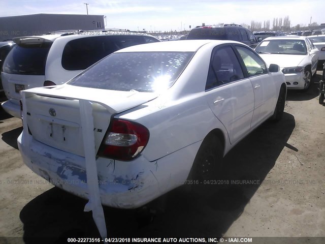 JTDBE32K820094240 - 2002 TOYOTA CAMRY LE/XLE/SE Ақ фото 4