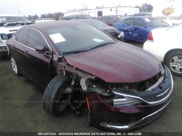 1C3CCCAB8FN740949 - 2015 CHRYSLER 200 LIMITED RED photo 1