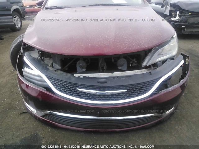 1C3CCCAB8FN740949 - 2015 CHRYSLER 200 LIMITED RED photo 6