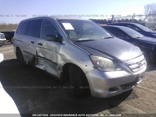 5FNRL382X5B045641 - 2005 HONDA ODYSSEY LX SILVER photo 1