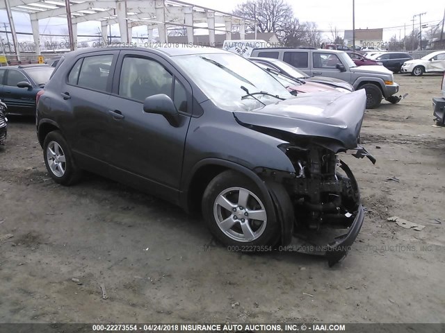 3GNCJNSB7GL277173 - 2016 CHEVROLET TRAX LS GRAY photo 1