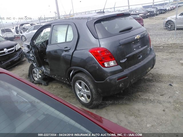 3GNCJNSB7GL277173 - 2016 CHEVROLET TRAX LS GRAY photo 3