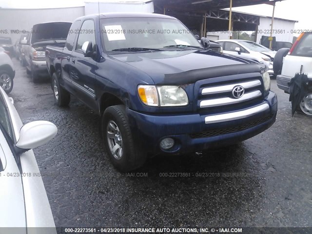 5TBRN34184S440850 - 2004 TOYOTA TUNDRA ACCESS CAB SR5 BLUE photo 1