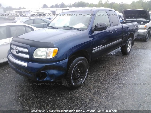 5TBRN34184S440850 - 2004 TOYOTA TUNDRA ACCESS CAB SR5 BLUE photo 2